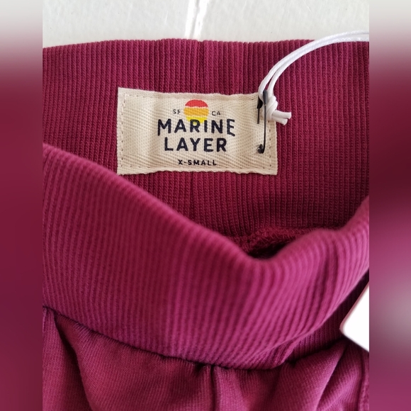 NWT MARINE LAYER Women's Jloggers Sweat Pants Burgundy Size XS - Picture 6 of 9